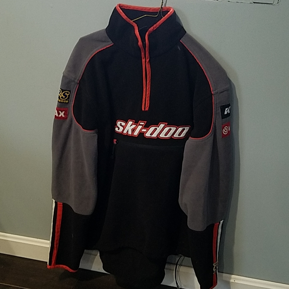 Ski Doo mens racing fleece, 1/4 zip
